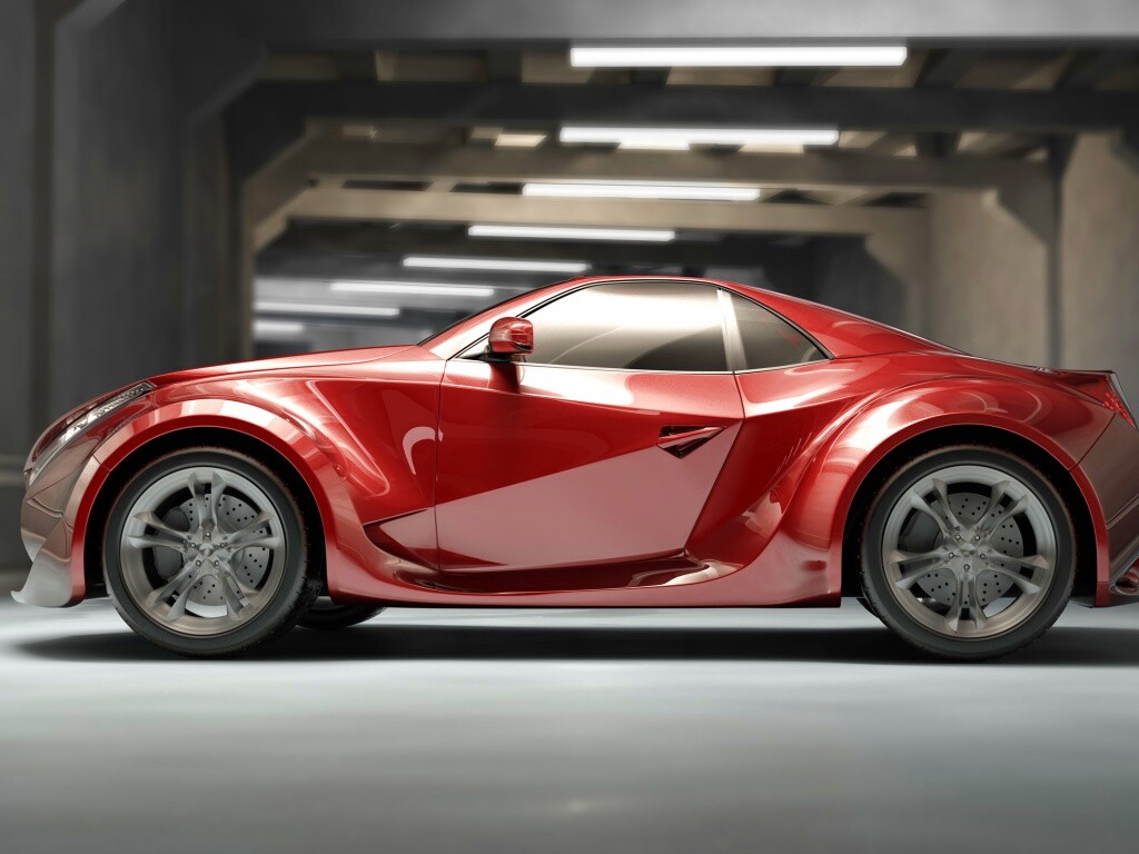 Красный концепт обои