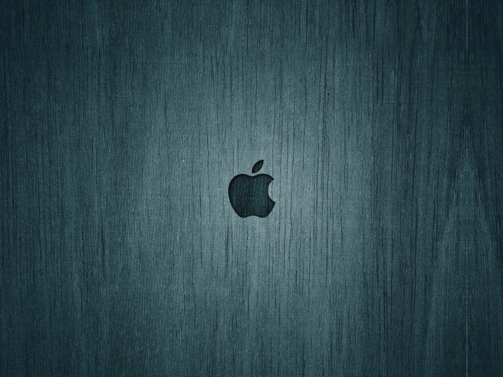 Логотип Apple на доске обои