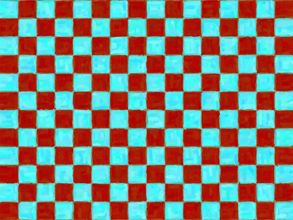 Рисованные красно-голубые клетки обои