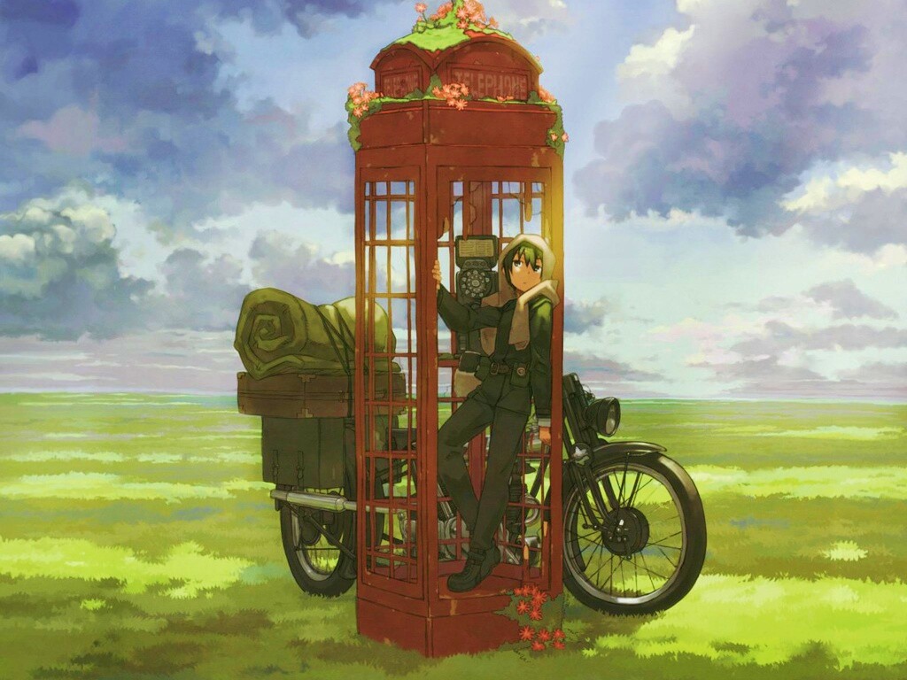 Парень в телефонной будке обои