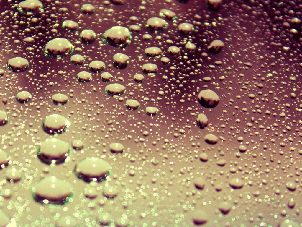 Капли воды на поверхности стекла обои