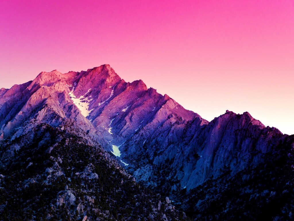 Розовые горы обои