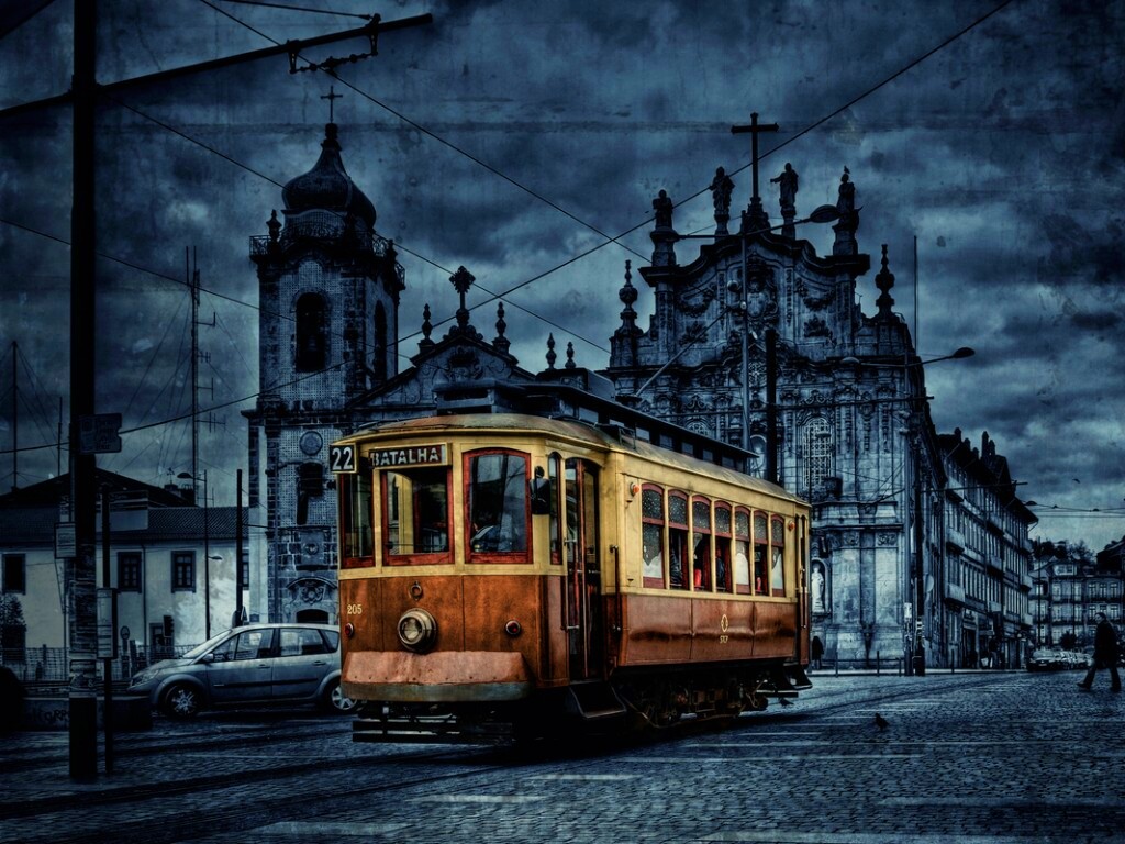 Старинный трамвай обои