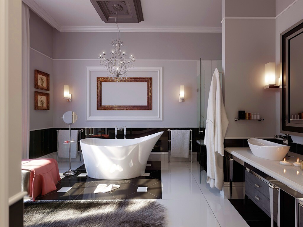 Современная ванна обои