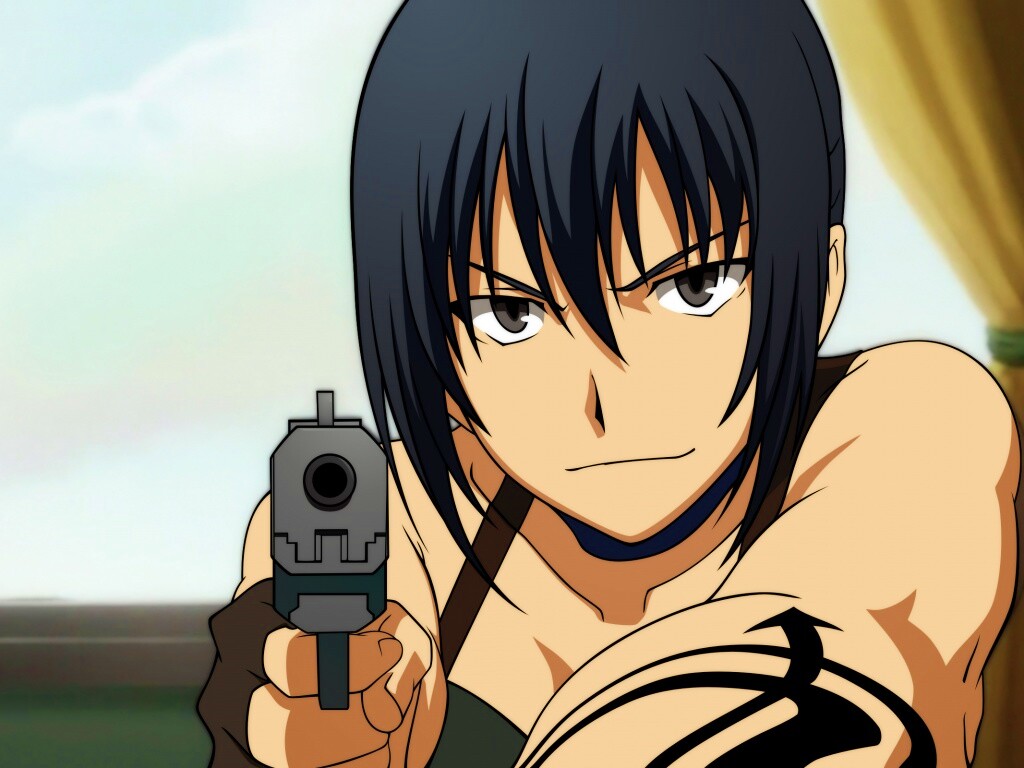 Девушка с пистолетом обои