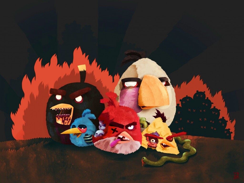 Angry Zombie Birds обои