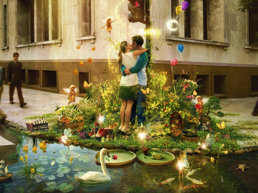 Волшебный поцелуй обои