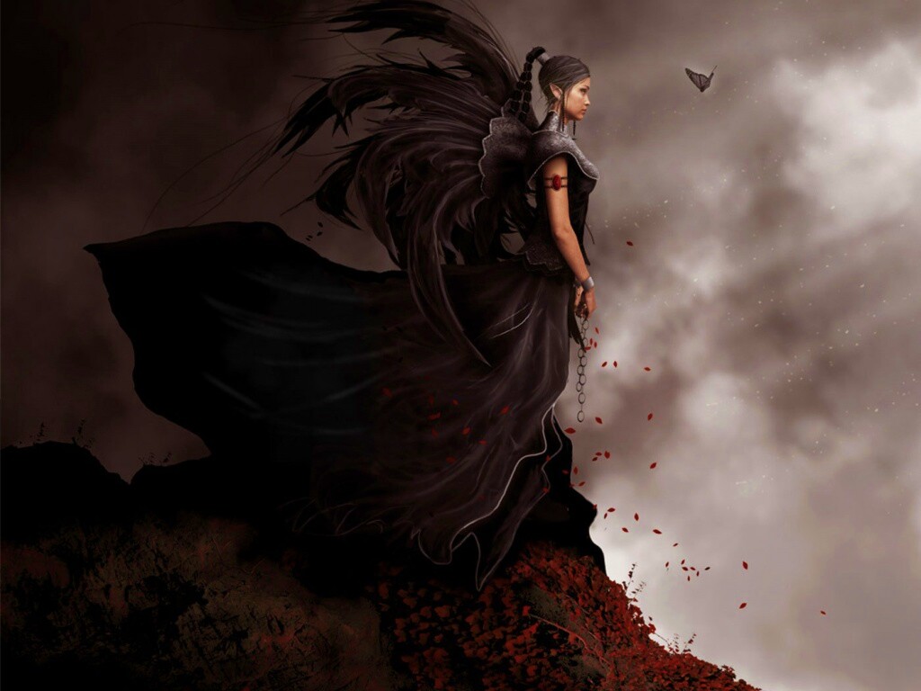 Девушка в тумане обои