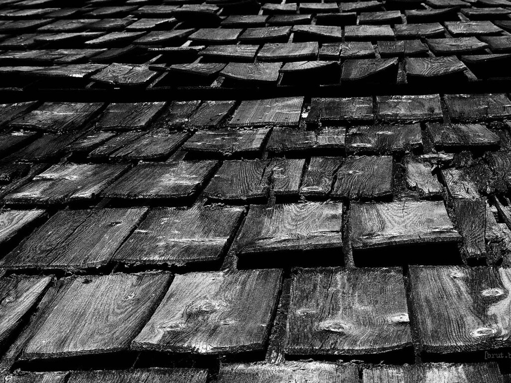 Деревянная крыша обои