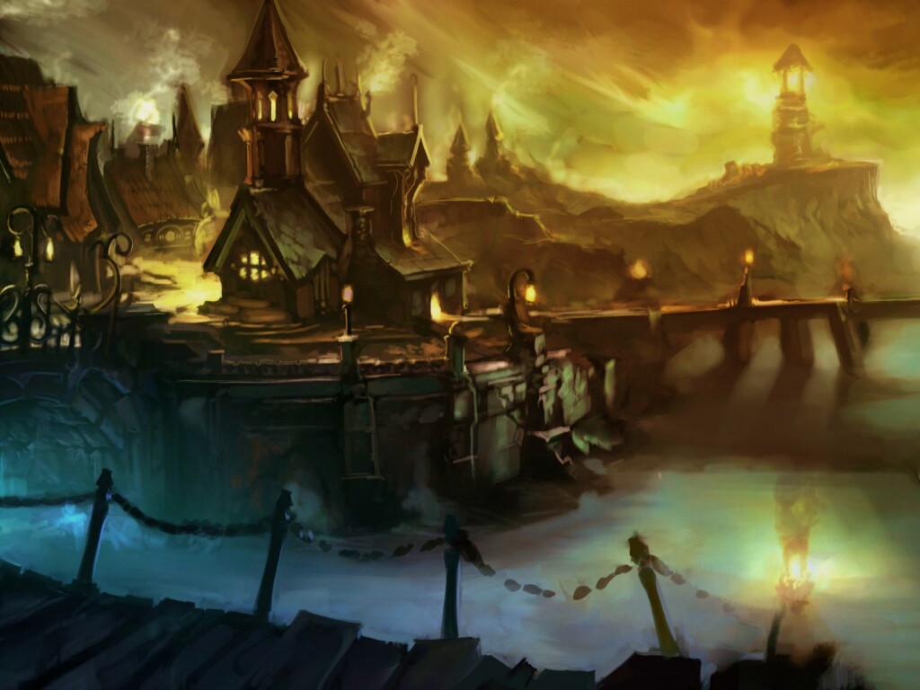 Волшебная деревня обои