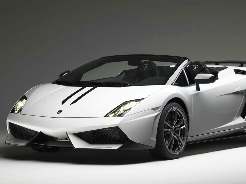 Белый Ламборджини Галлардо обои