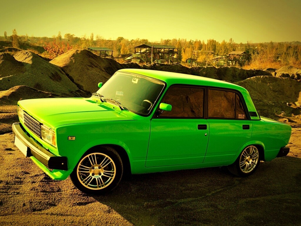 Кислотные жигули обои