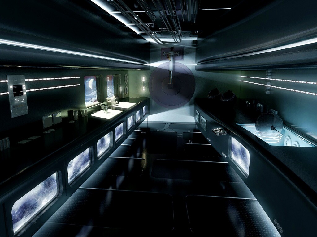 На борту космического корабля обои