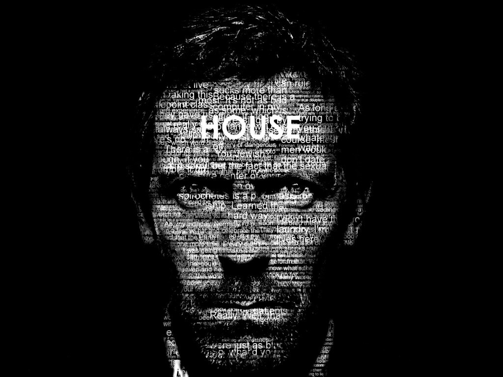 Хаус типографика обои