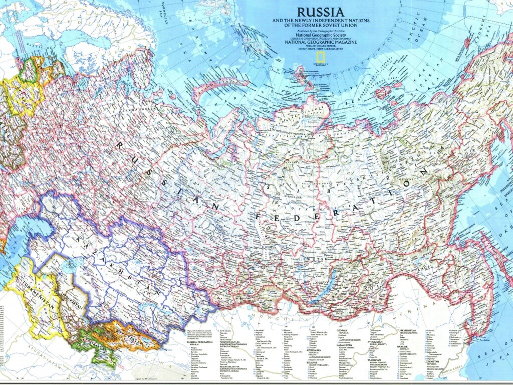 Карта России обои