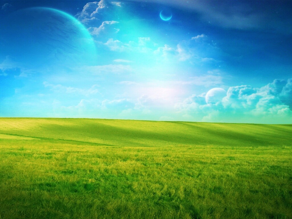 Луг на другой планете обои