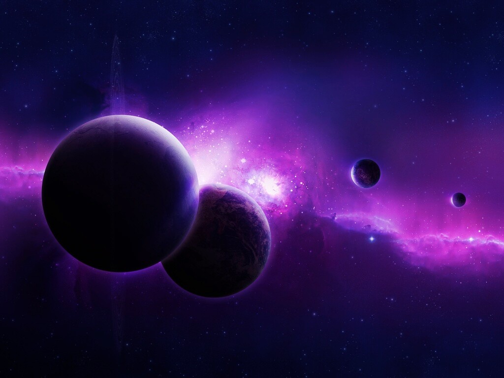 Фиолетовая вселенная обои