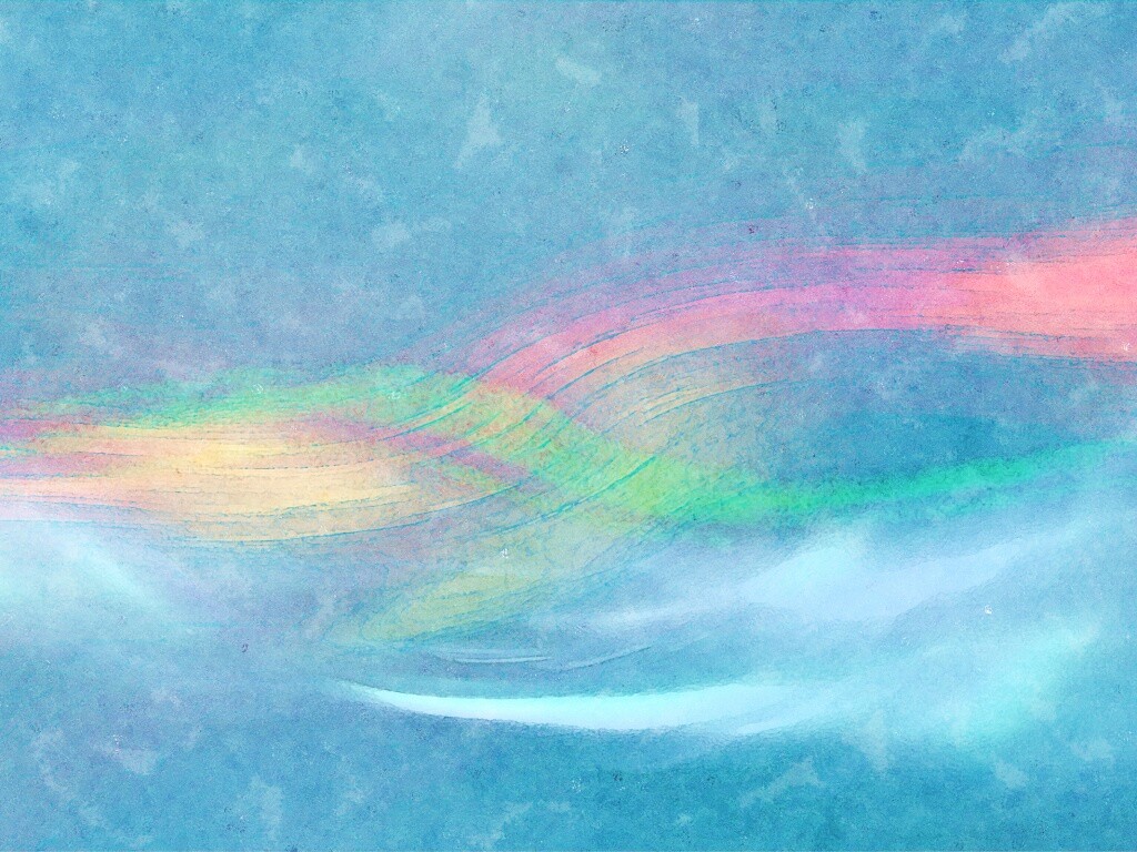 Радужные волны обои