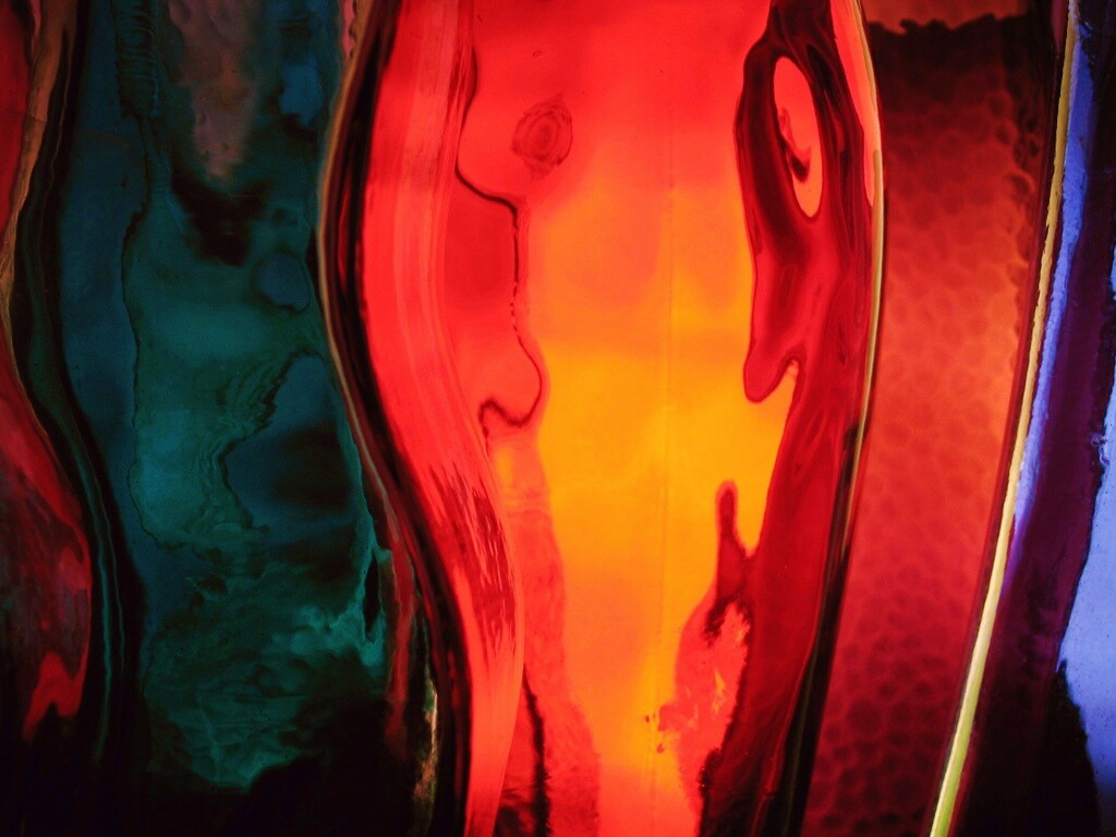 Абстрактное в бутылочном стекле обои