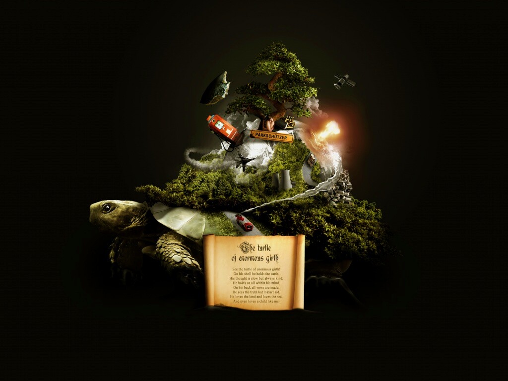 Огромная в обхвате черепаха обои