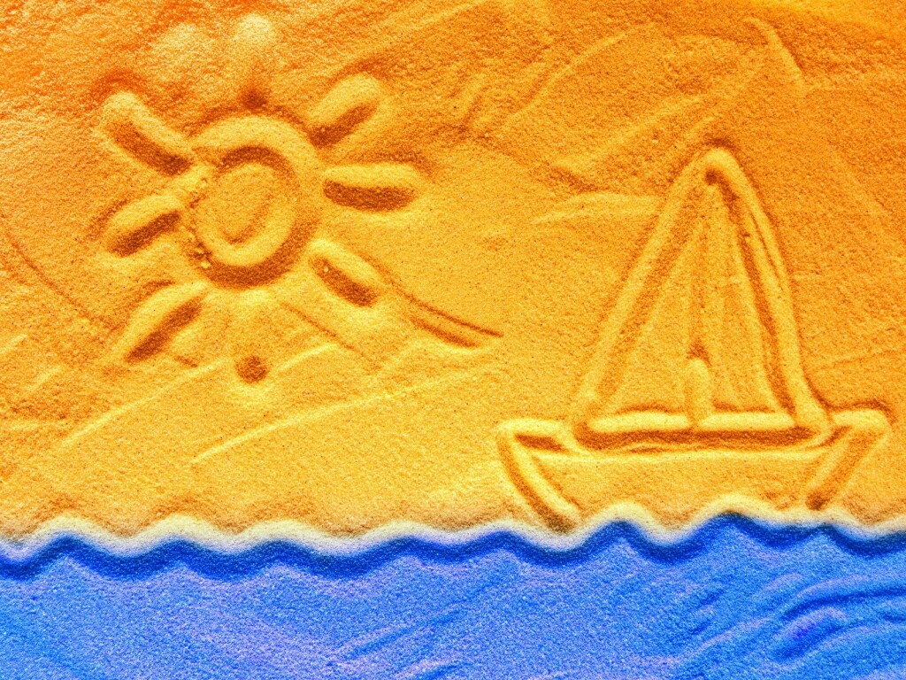 Рисунки на песке обои