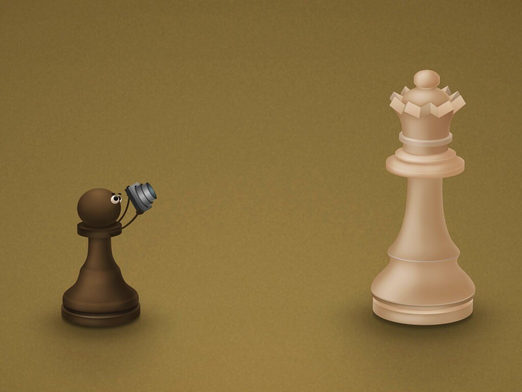 Пешка фотографирует короля обои