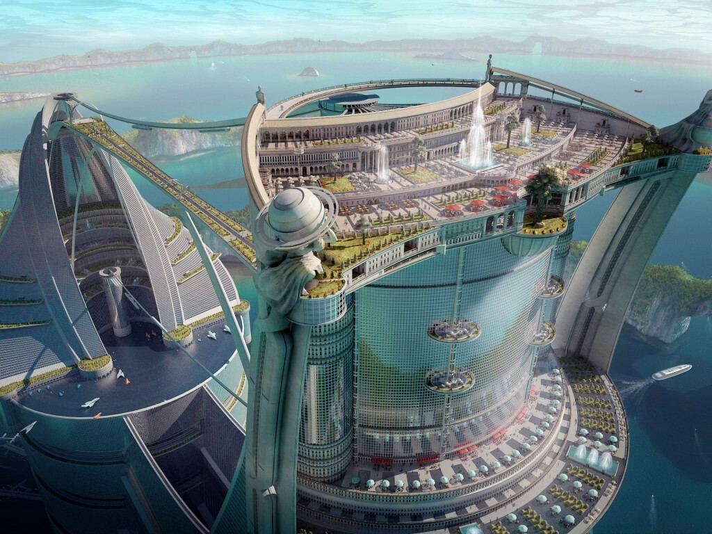 Город будущего обои