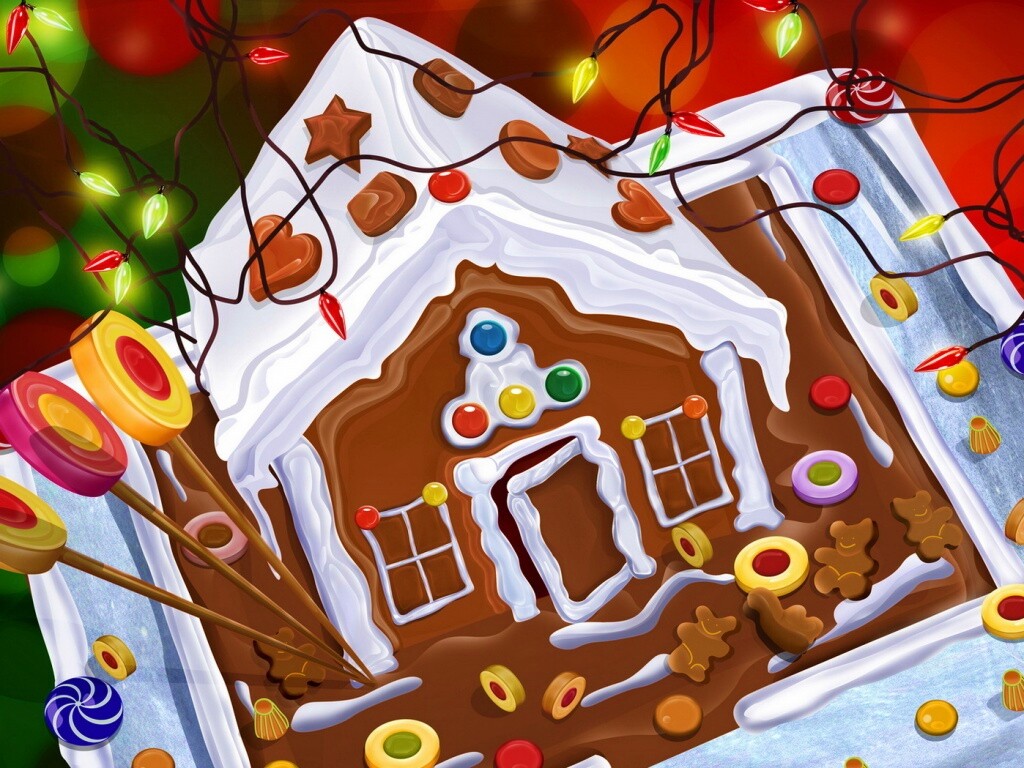 Пряничный домик обои