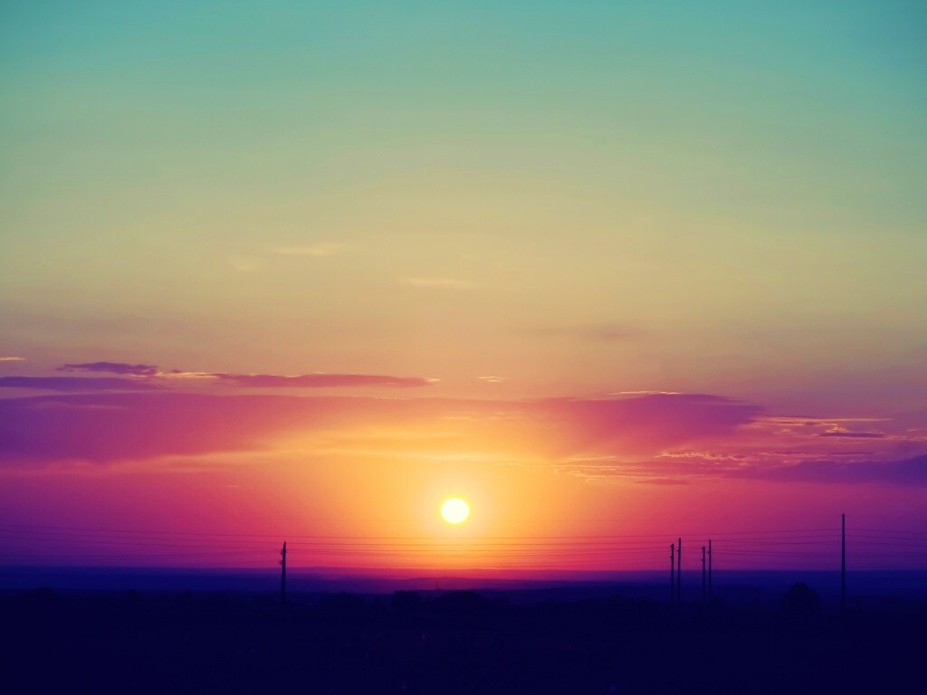 Сказочный закат обои