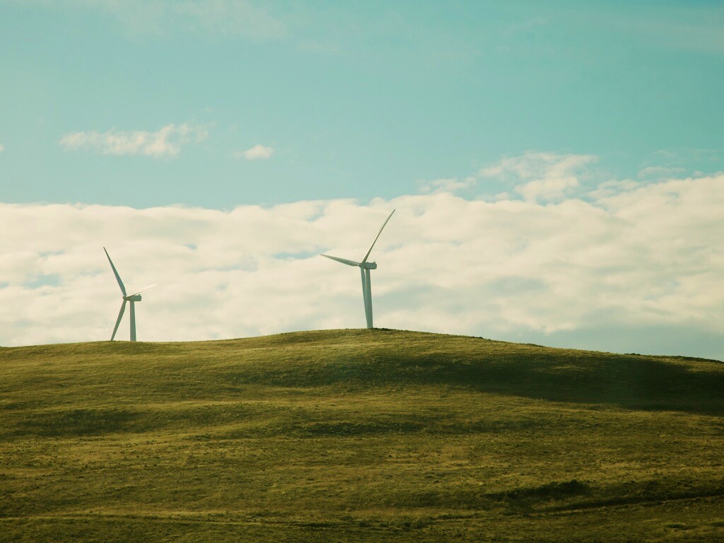 Ветряки в поле обои