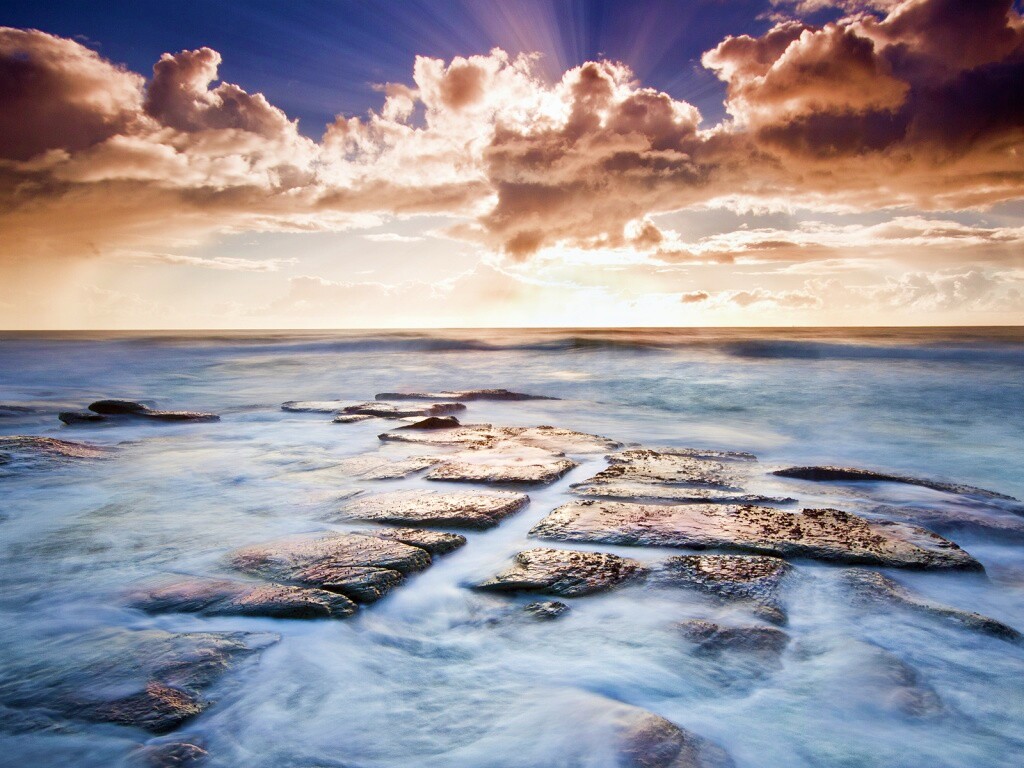 Море в HDR обои