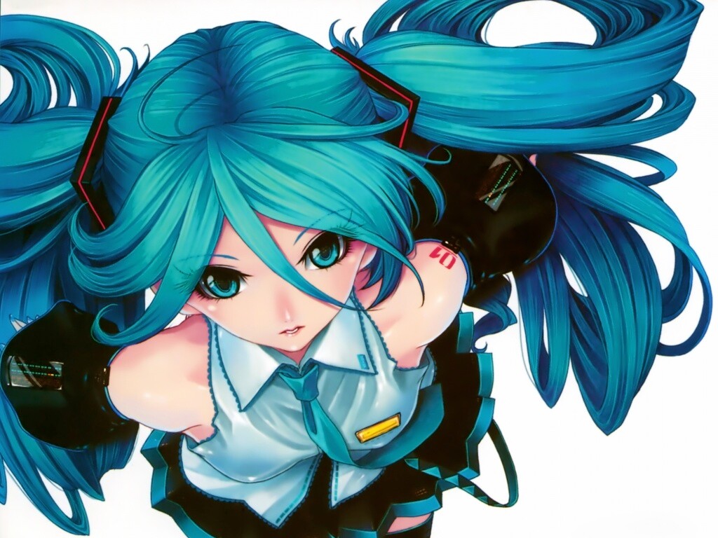 Синеволосая Хатсуне Мику обои