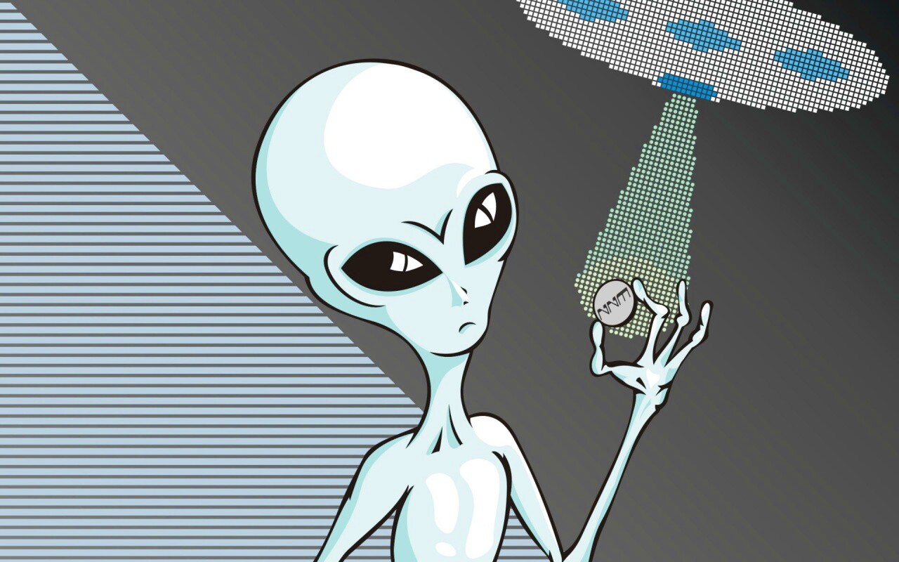 Пришелец с монеткой обои