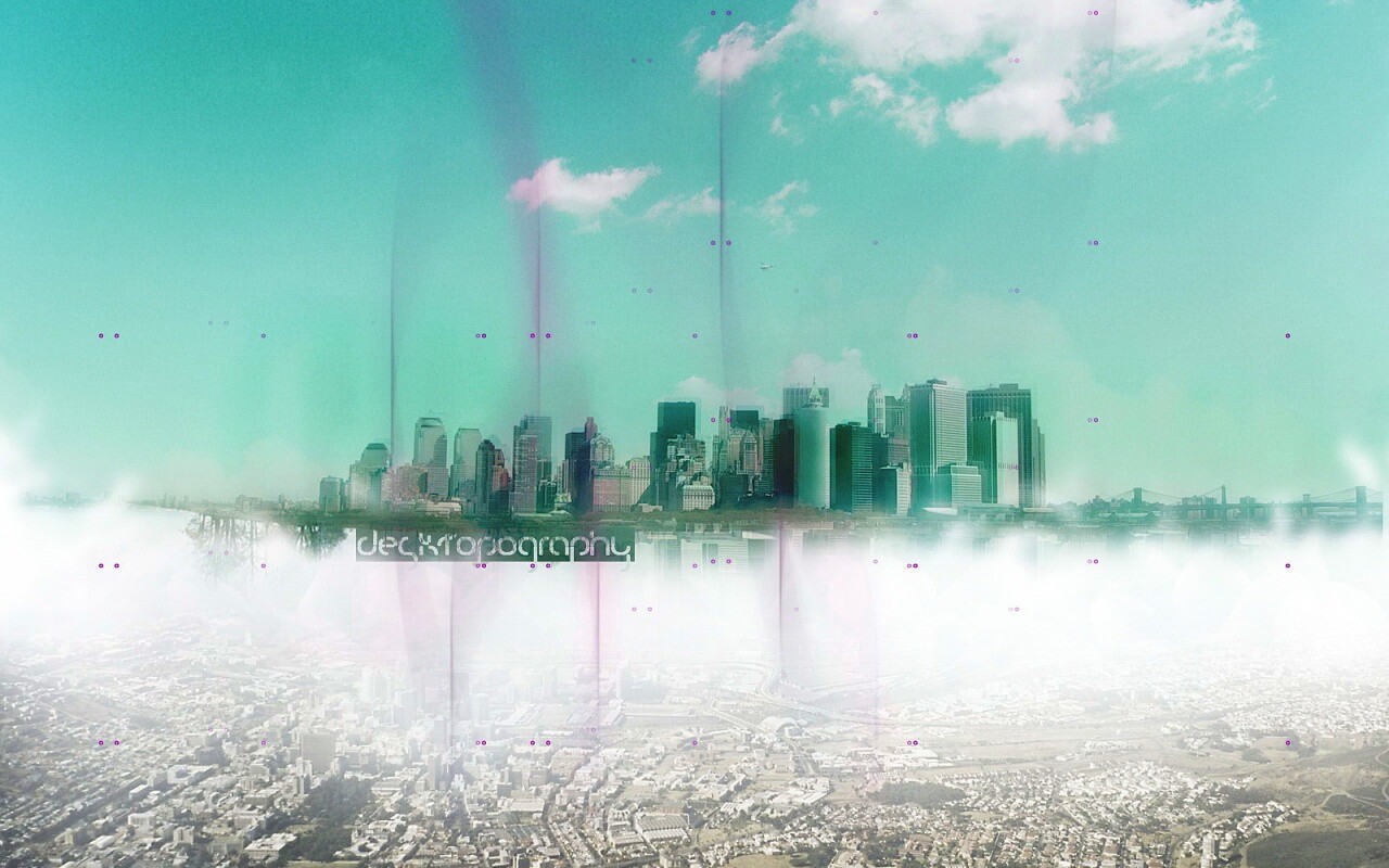 Летающий город обои