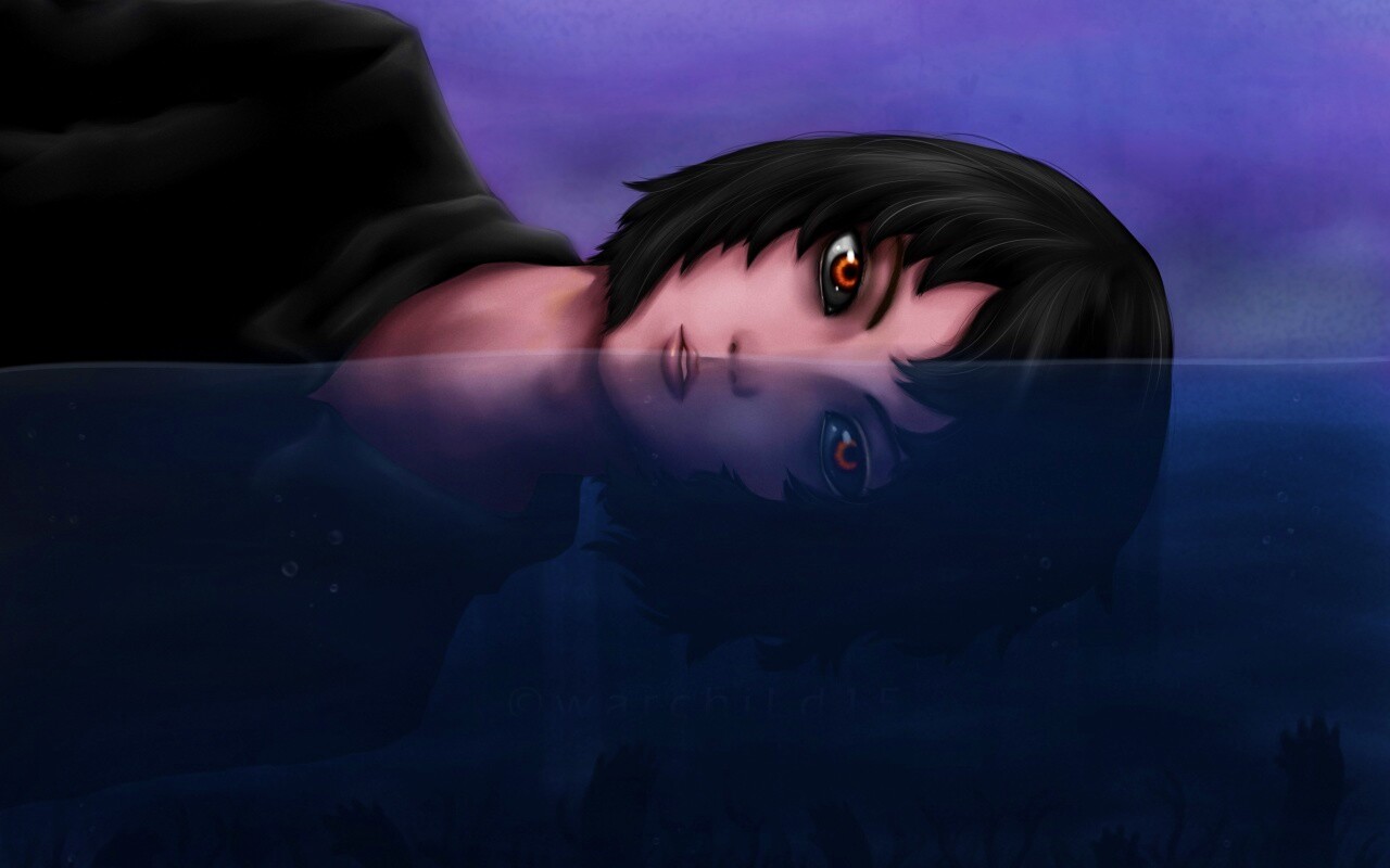 Девочка в воде обои