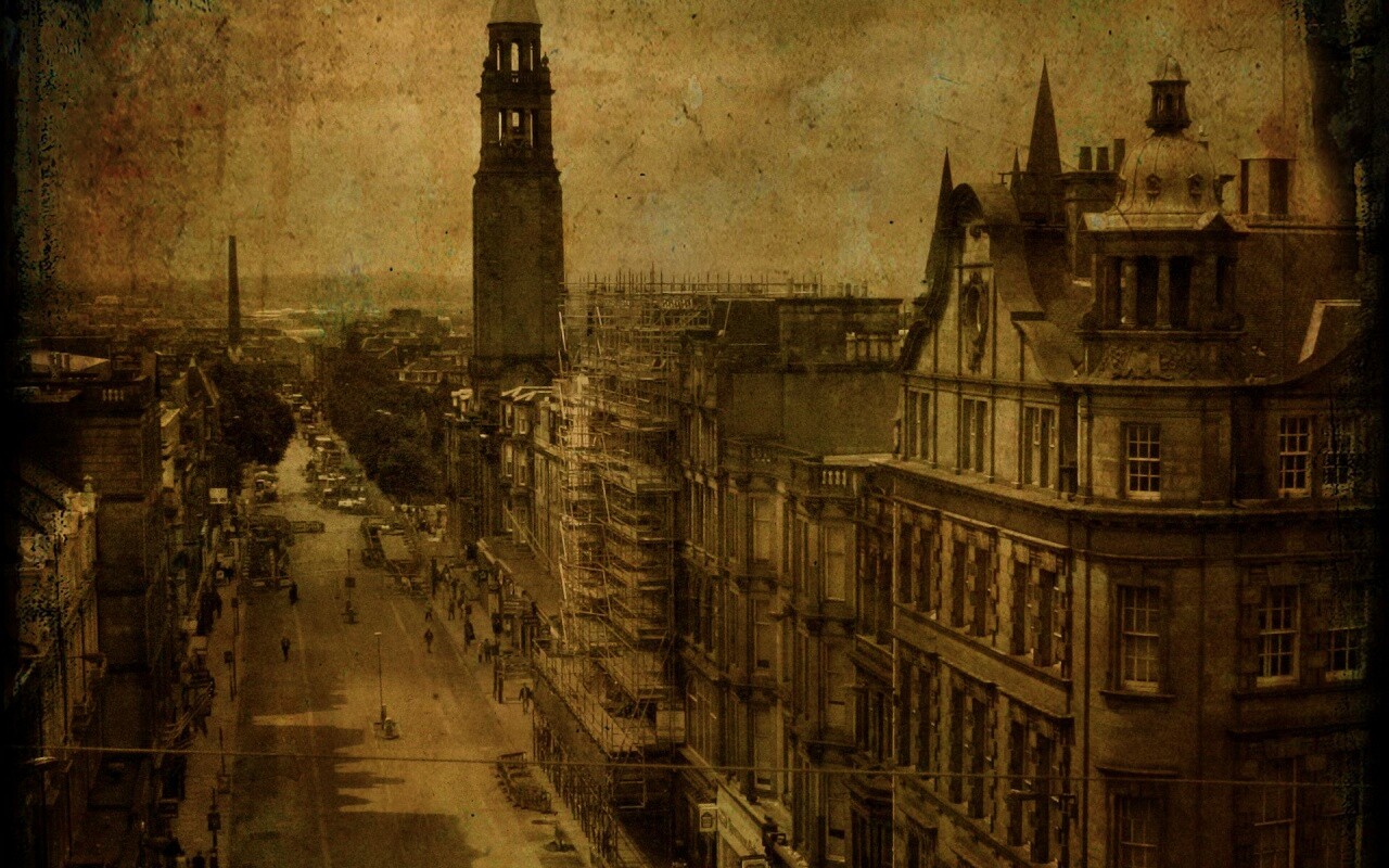 Старинное фото города обои