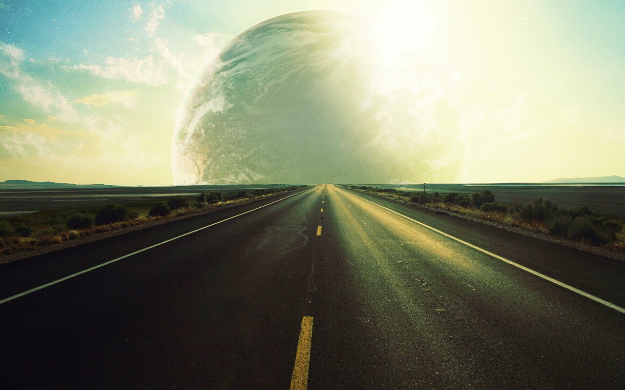 Дорога в луну обои