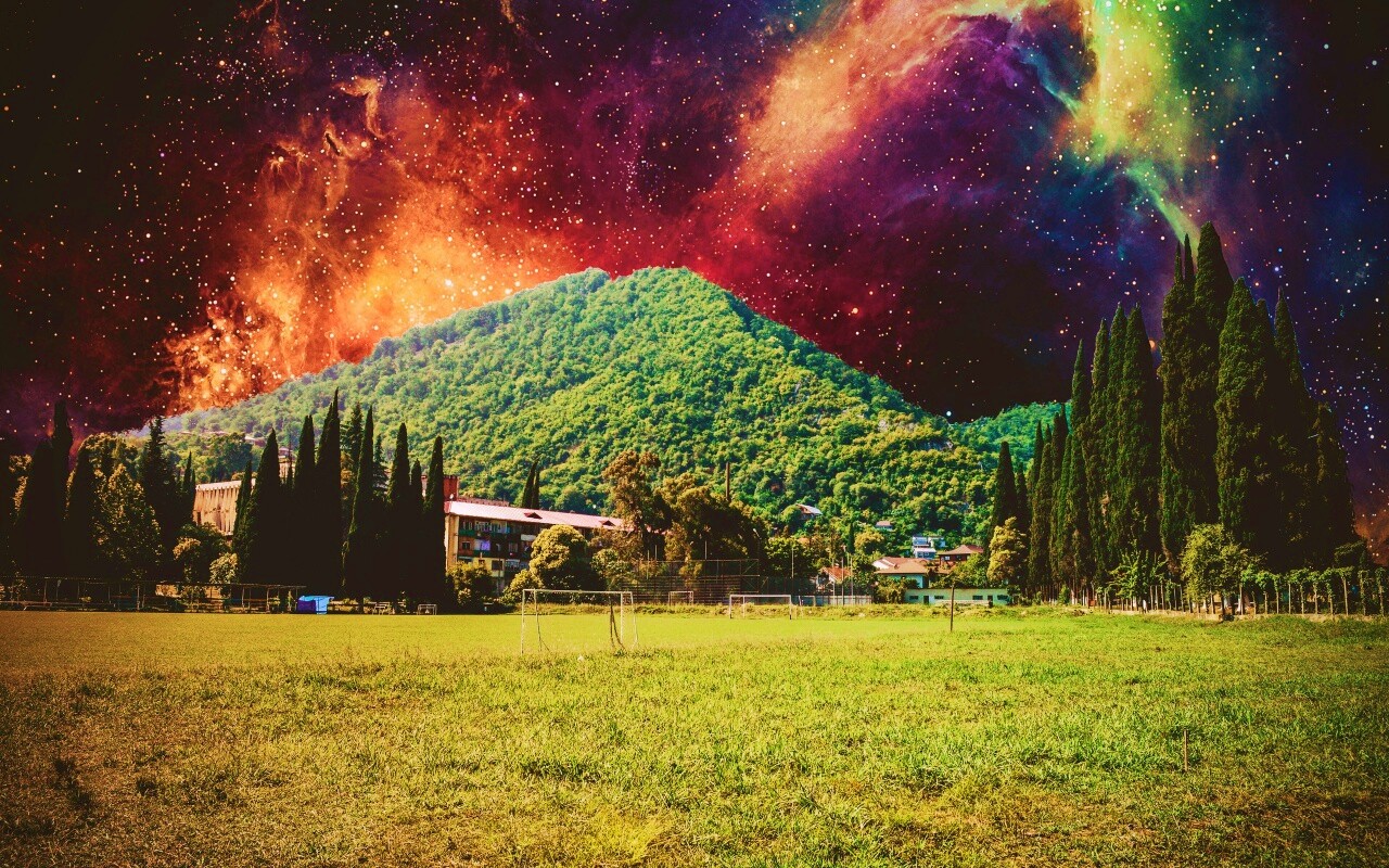 Под удивительным небом обои