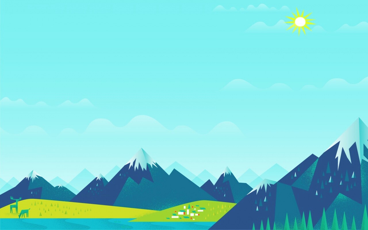 Векторный пейзаж обои