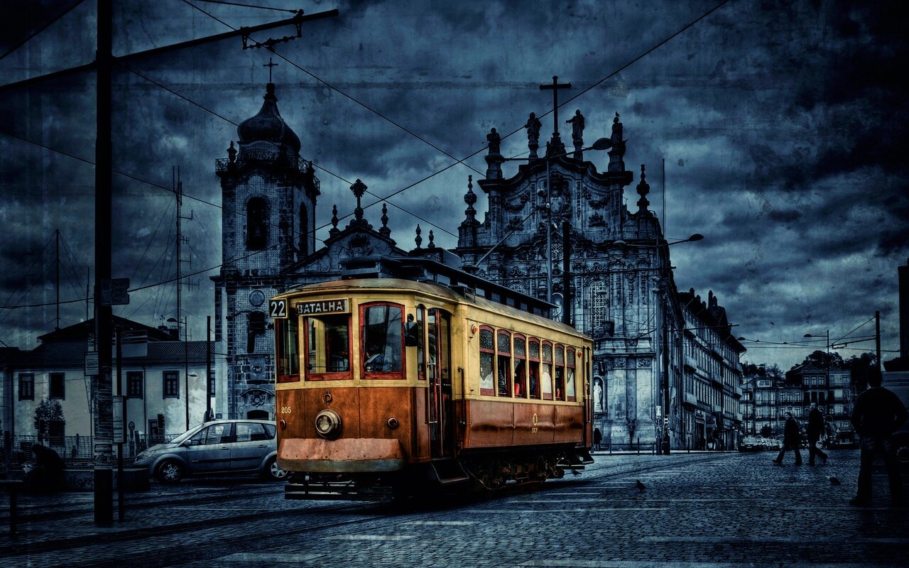 Старинный трамвай обои