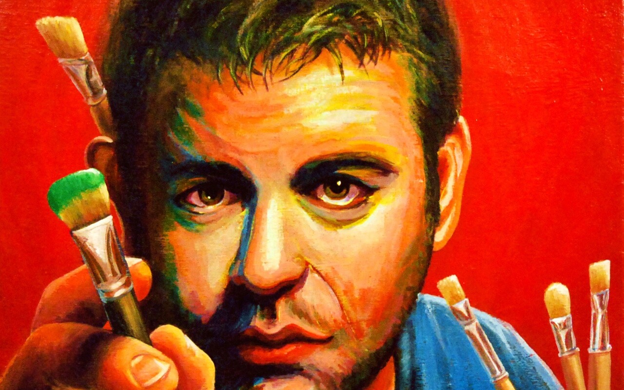 Нарисованный художник обои