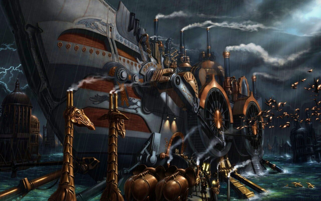 Ноев ковчег в стиле стимпанк обои