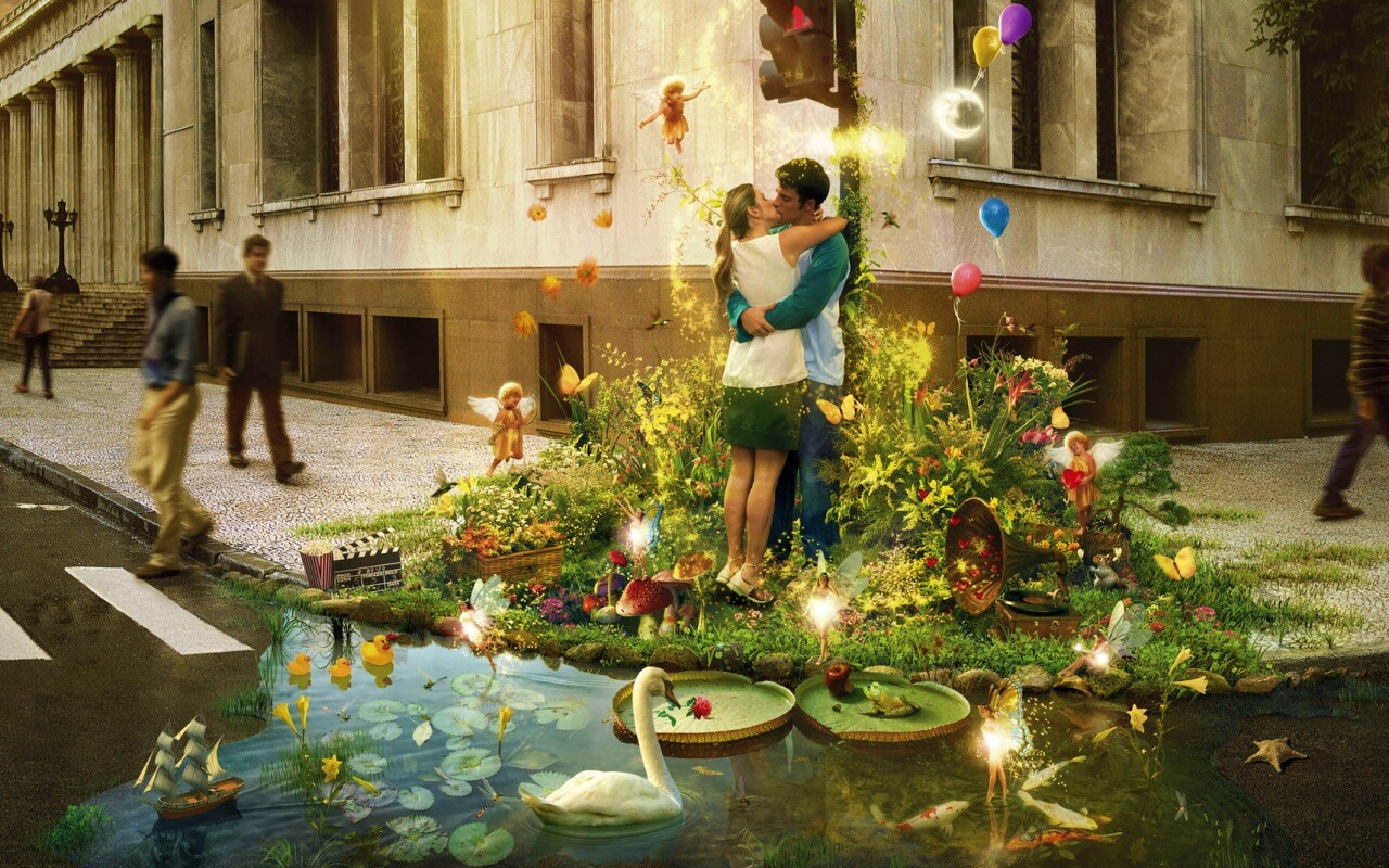 Волшебный поцелуй обои