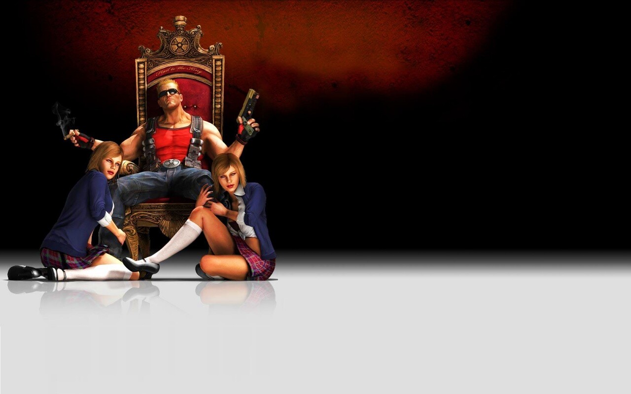 Duke Nukem на троне обои