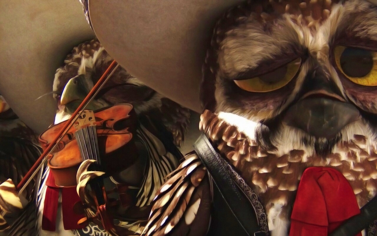 Совы-мариачи из Ранго обои