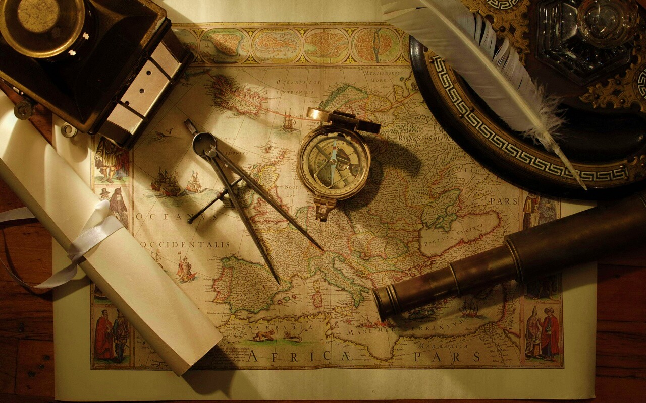 Карта путешественника обои