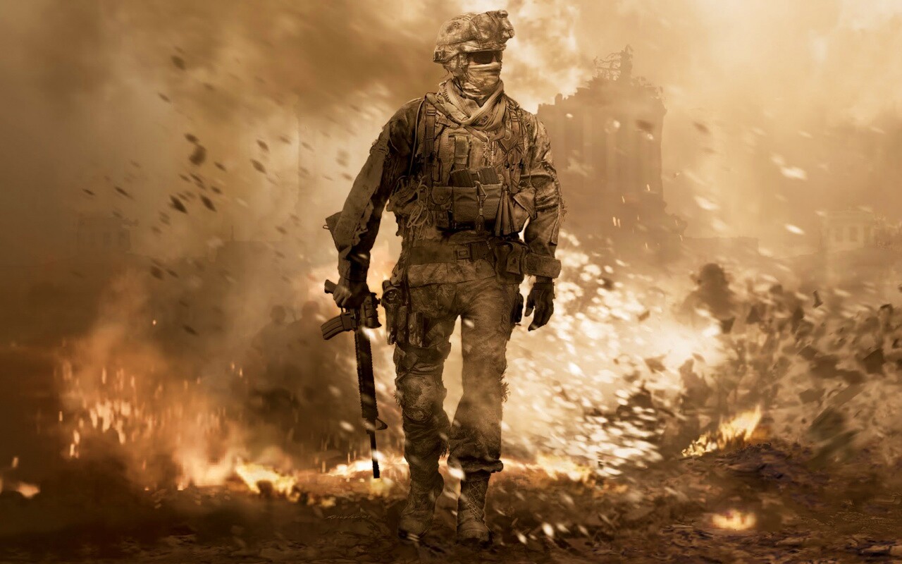 Солдат из modern warfare 2 обои