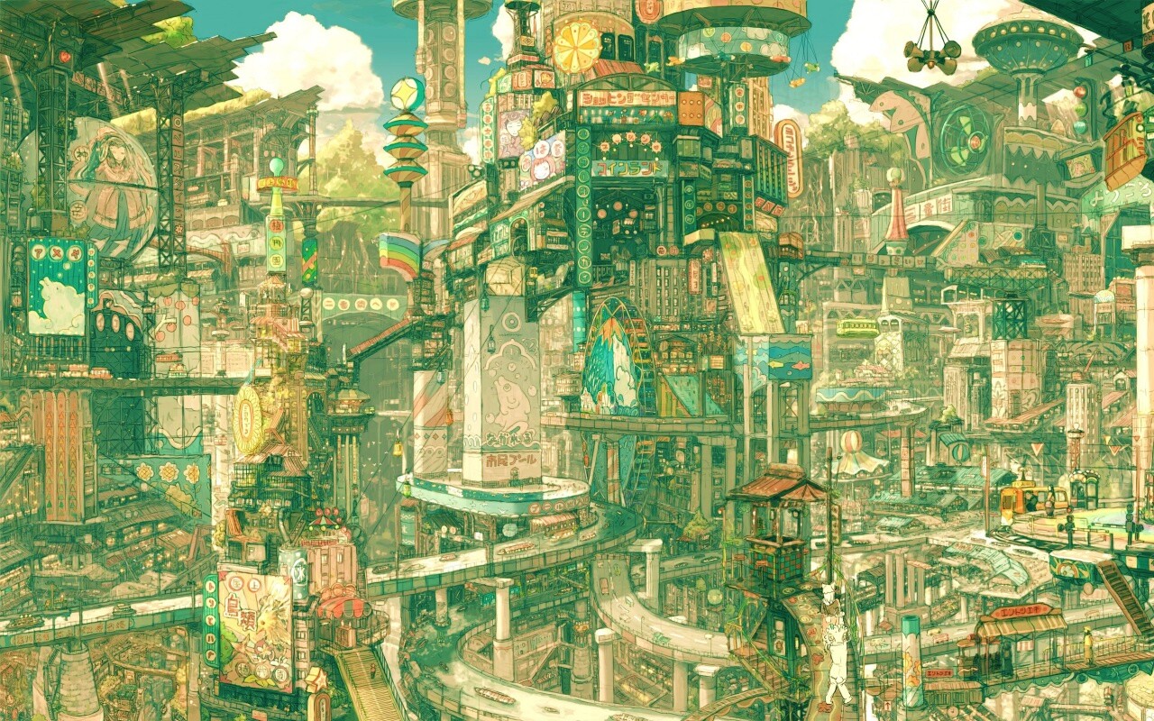 Город будущего обои