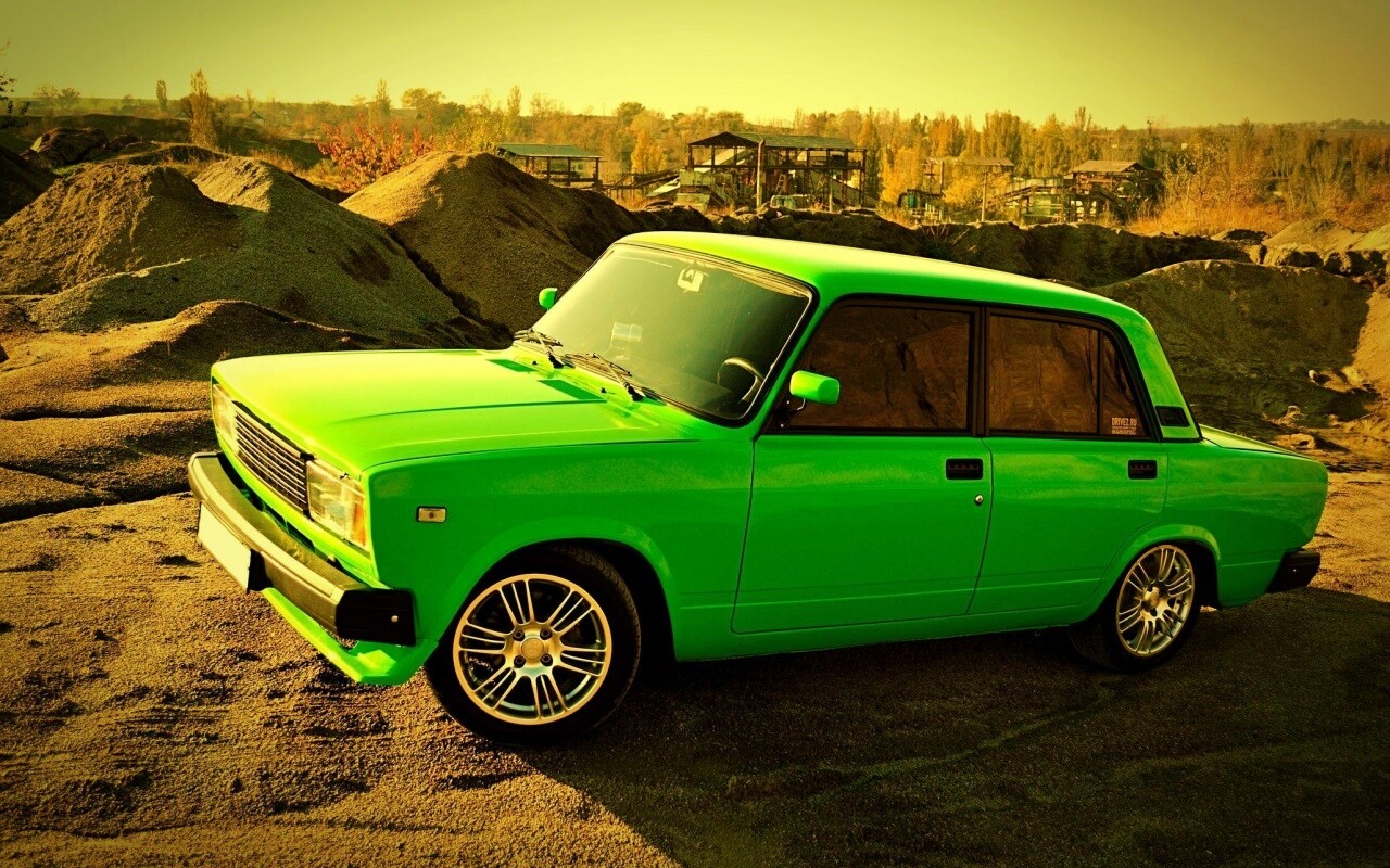 Кислотные жигули обои