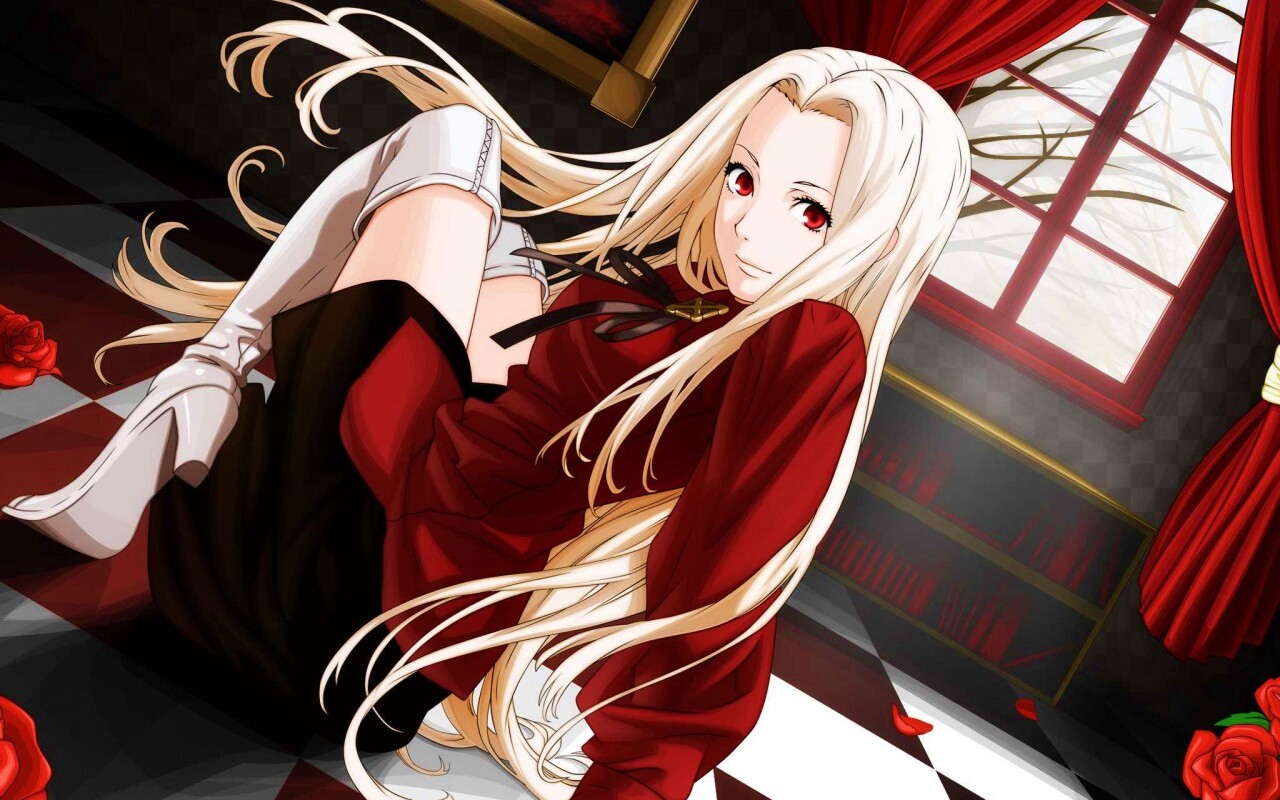 Блондинка в белых сапогах обои